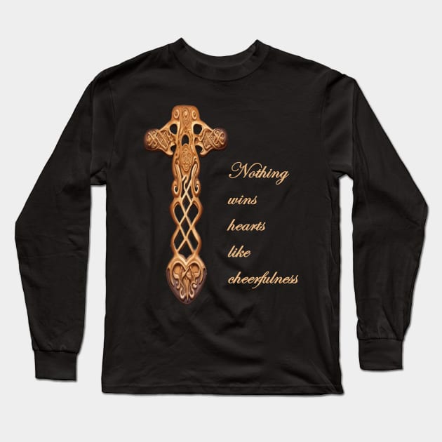 Nothing Wins Hearts Like Cheerfulness Long Sleeve T-Shirt by taiche